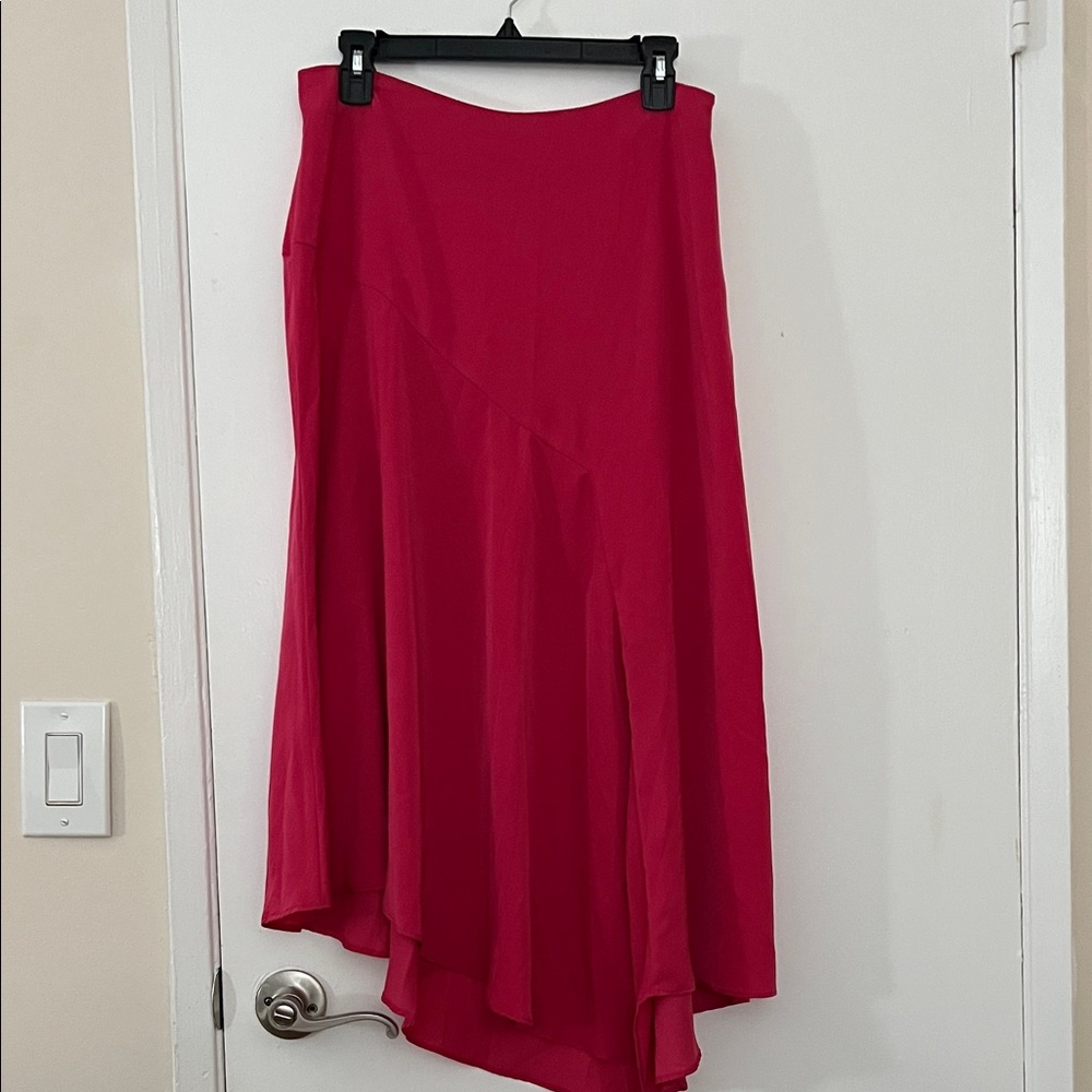 Who What Wear Asymmetrical Pink Skirt